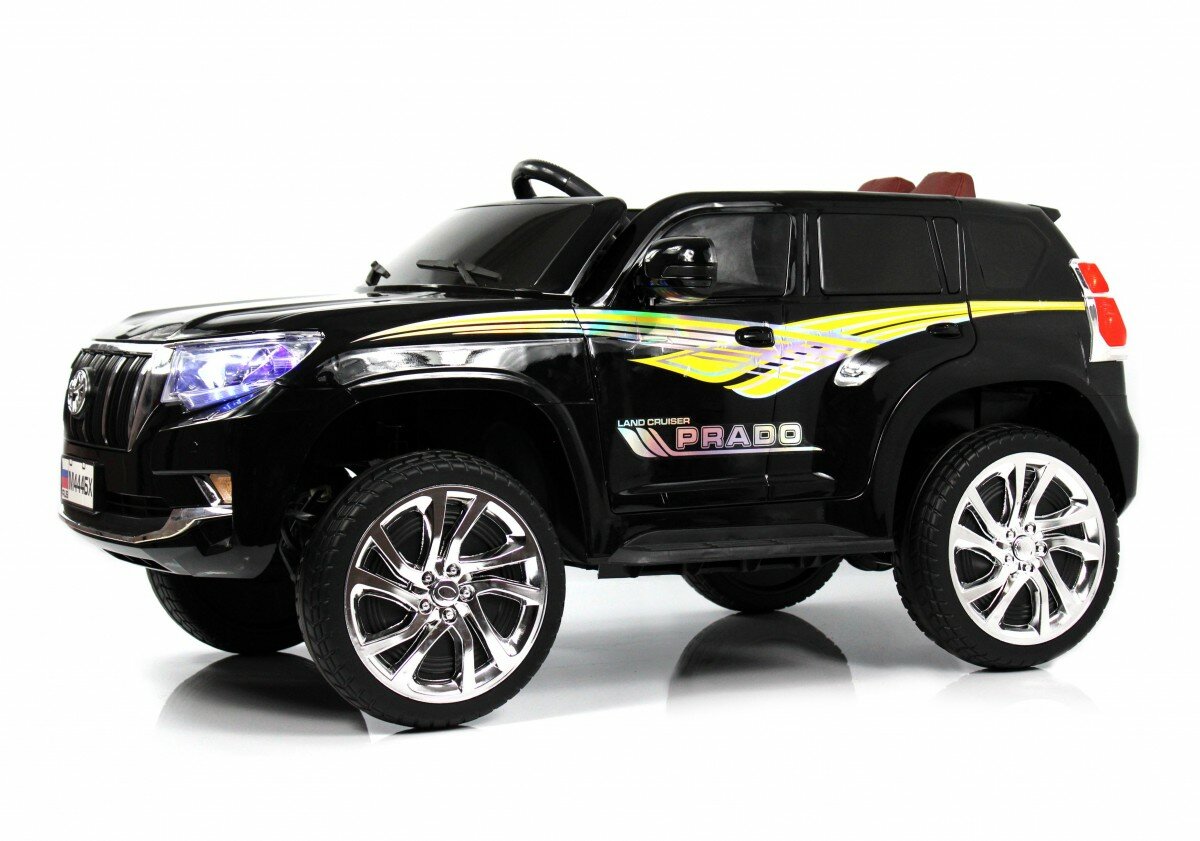 Детский электромобиль Toyota Land Cruiser М444БХ черный глянец