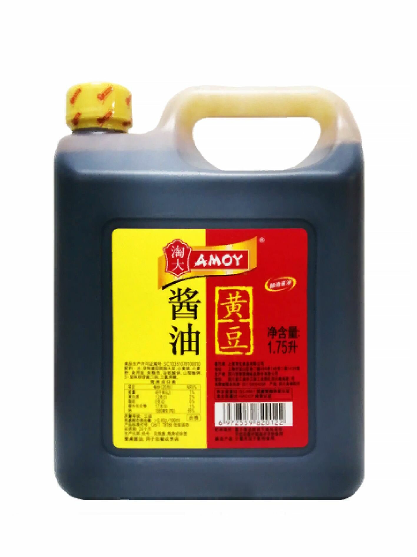 Соевый соус из жёлтых бобов AMOY (Амой), Китай, 1,75 л