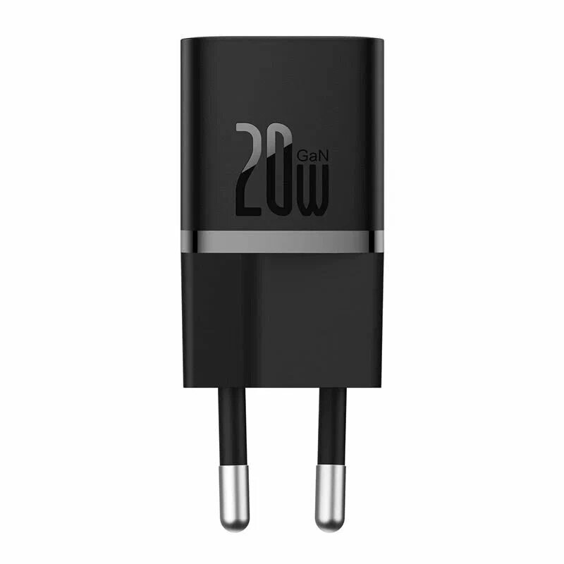 Зарядное устройство Baseus OS GaN5 Fast Charger Mini 1C 20W EU (CCGN050101), черный — фото 1
