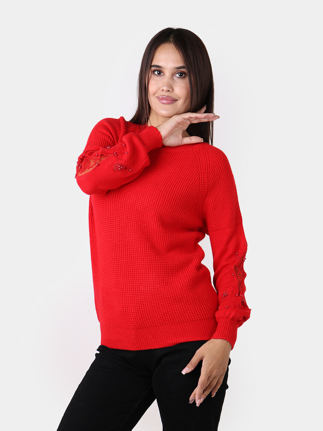 Джемпер , размер One Size, красный — фото 1