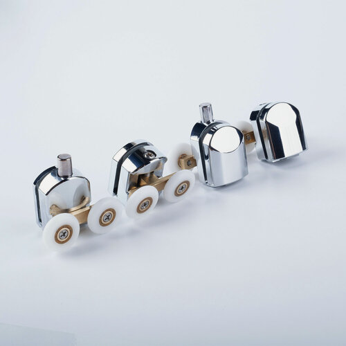 Изображение товара Ролики 2 верхних 2 нижних двойные D=23 мм хром стекло 5-6 мм IDDIS 966D23C6DZ