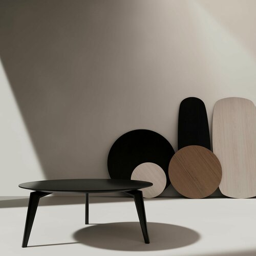 Изображение товара Журнальный столик круглый, Place it Home, цвет черный диаметр 81см