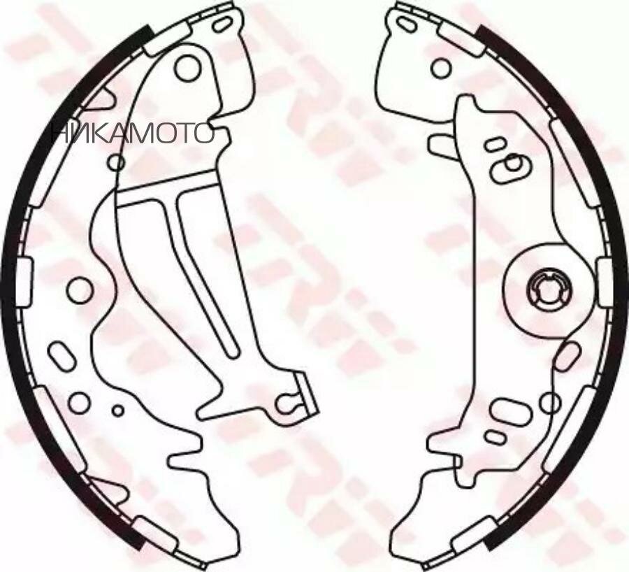 TRW GS8774 Колодки тормозные барабан. HYUNDAI H-1 2000 , H-1 / STAREX 2001