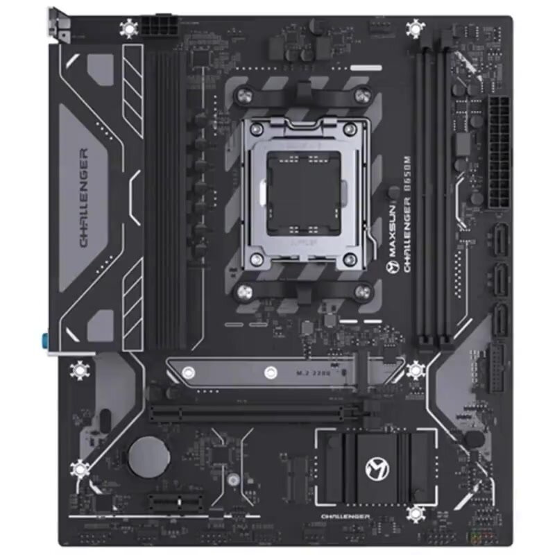 MAXSUN Материнская плата MS-Challenger B650M AM5, mATX, DDR5, HDMI+DP, M,2, LAN 1Gb, RTL — фото 1