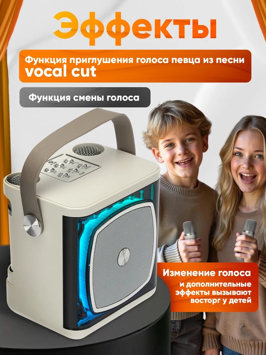 Караоке колонка с беспроводными микрофонами — фото 1