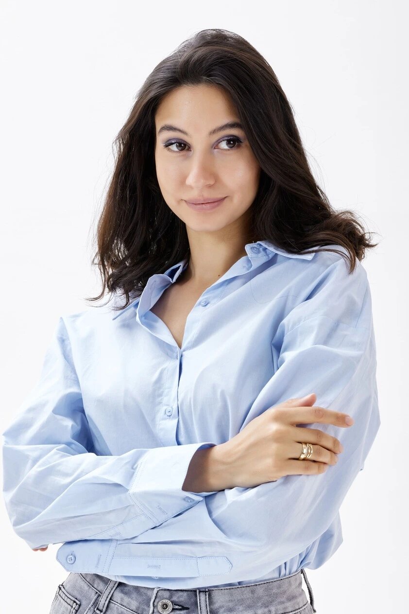 Рубашка Selfie, размер XS, голубой — фото 1