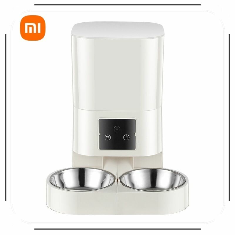 Автоматическая кормушка для животных Xiaomi с камерой,6.5литра, белый