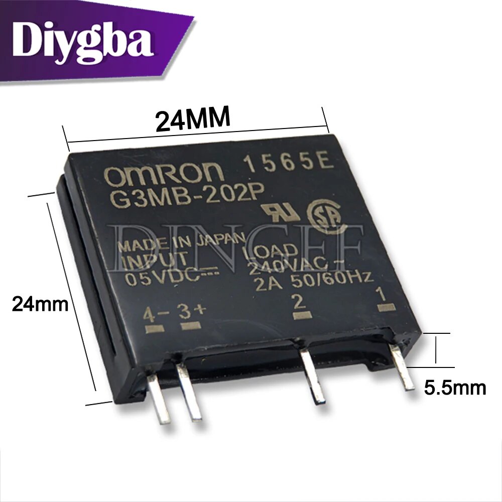 Модуль твердотельного реле G3MB-202P DIYGBA, 5V