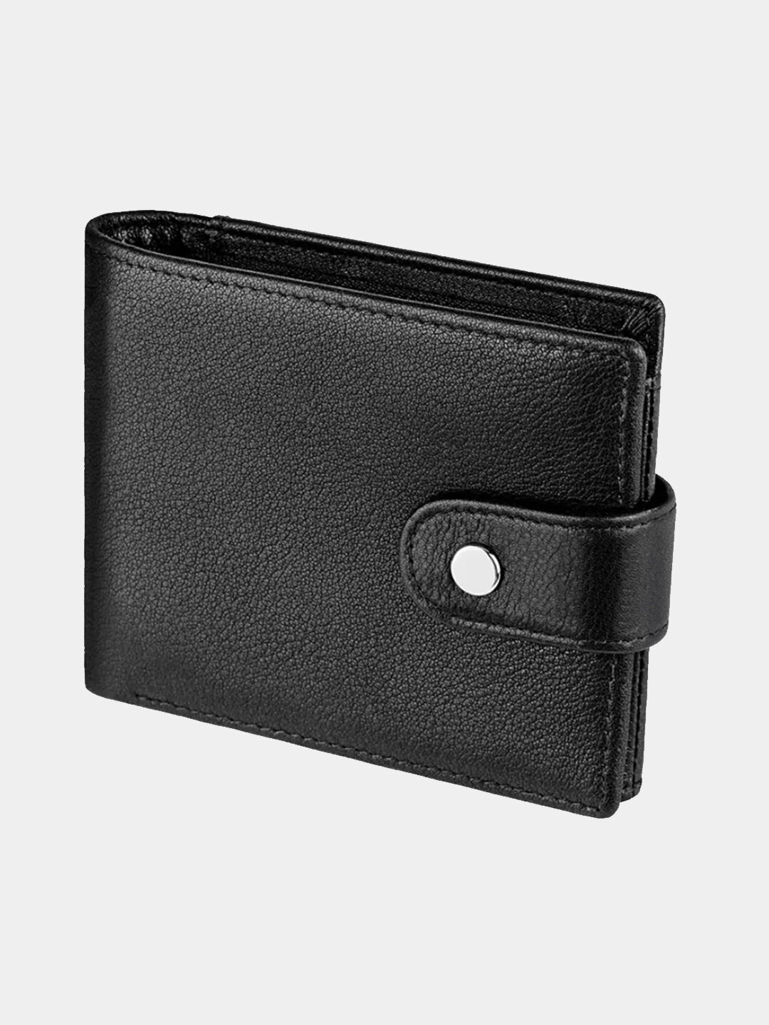 Кошелек GENUINE LEATHER, фактура гладкая, black