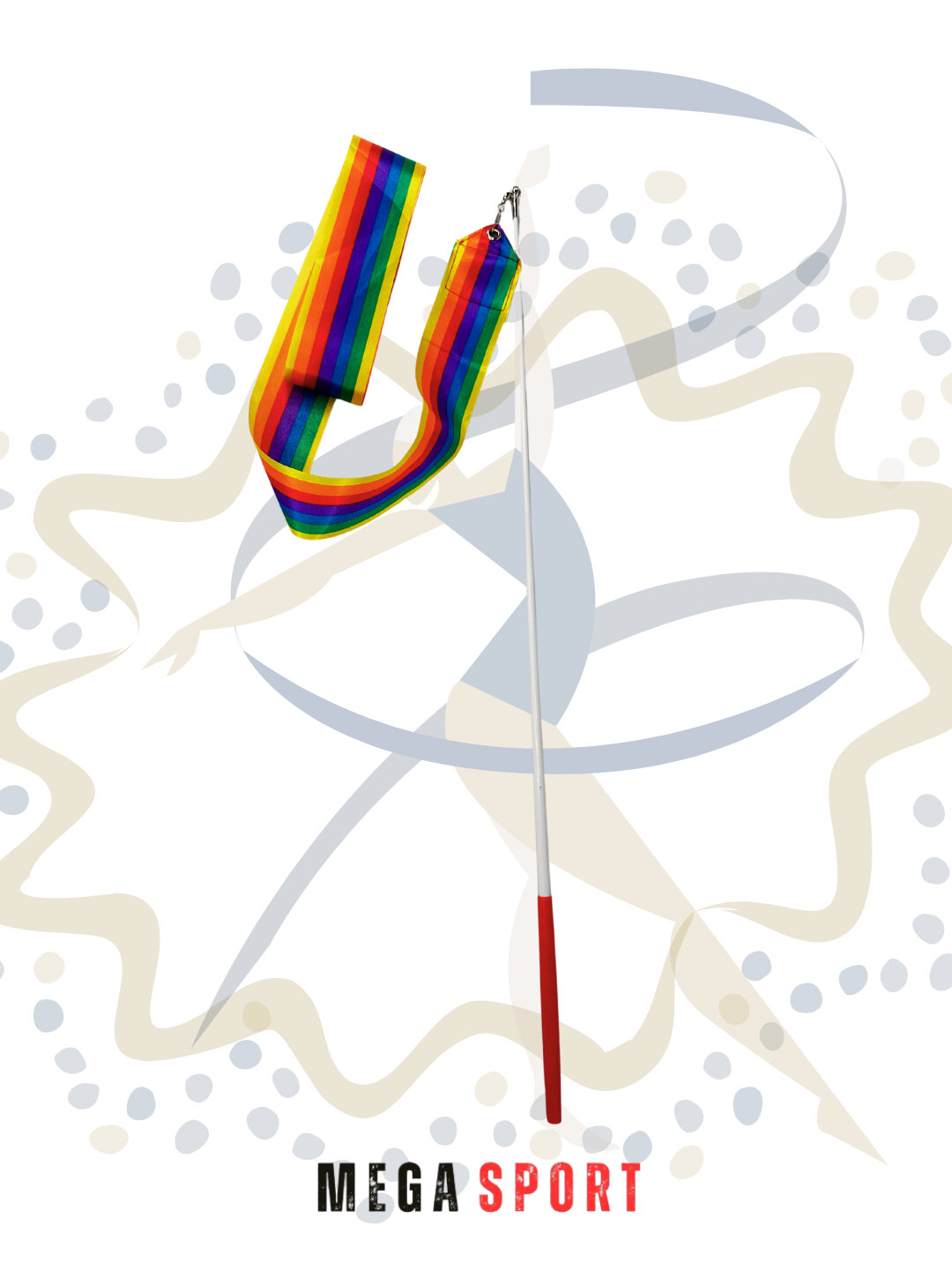 Ленты для гимнастики RANGLI_6M, атлас, полиэстер, длина 4-6 м, яркие — фото 1