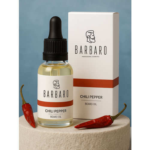 фото Barbaro масло для роста бороды chili pepper, 100 г, 30 мл