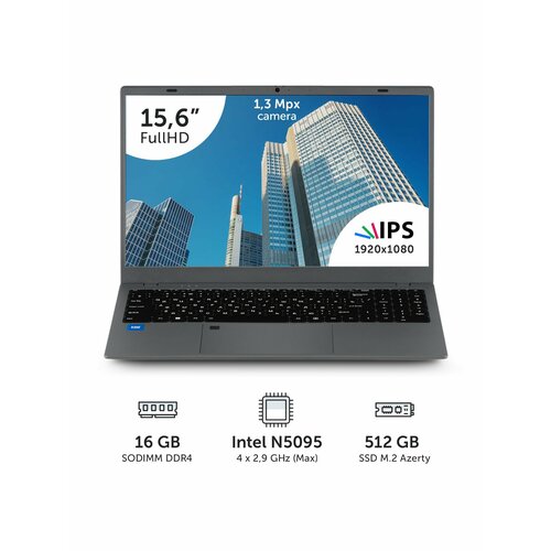 Ноутбук Azerty AZ-1514 156 IPS 1920x1080 Intel N5095 4x20 GHz 16Gb DDR4 512Gb SSD 2201000₽