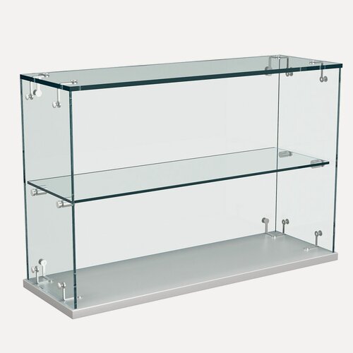 Изображение товара Витрина Истра настольная мини №5-1 с одной полкой без дверей, Серый