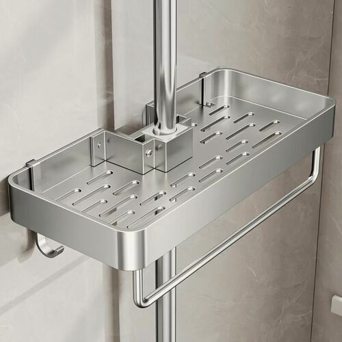 Изображение товара Душевая штанга для душа, серебристая, однослойная со штангой