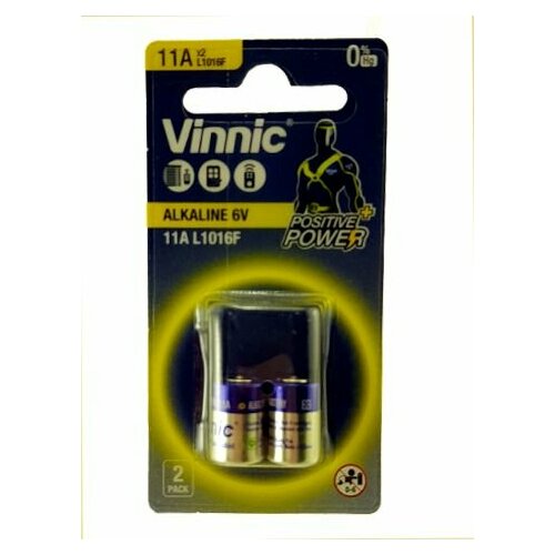 Батарейка (16шт) VINNIC 11A (L1016F) 6В щелочная (алкалиновая) (бл2)