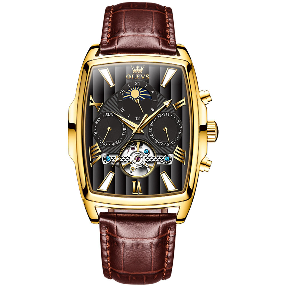 Наручные часы Olevs, black/gold — фото 1