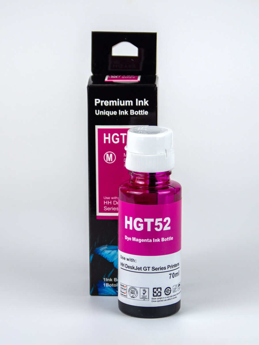 Чернила HP Premium Ink HGT52, малиновые, для струйных принтеров, 1200 страниц — фото 1