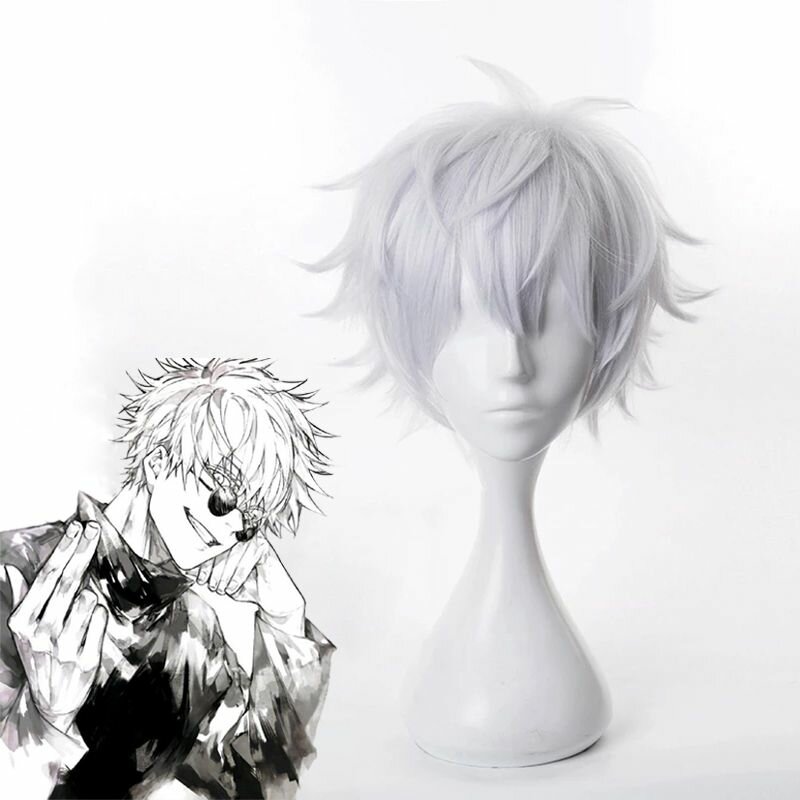 Парик для косплея Аниме Магическая битва/Jujutsu Kaisen, Gojo Satoru/Годжо Сатору ysrx