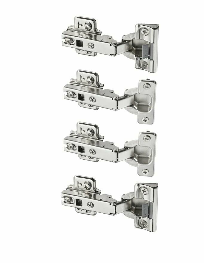 Петли IKEA KOMPLEMENT - икеа комплимент (Фактум, Пакс) c доводчиком для шкафов Икея - 4 шт.