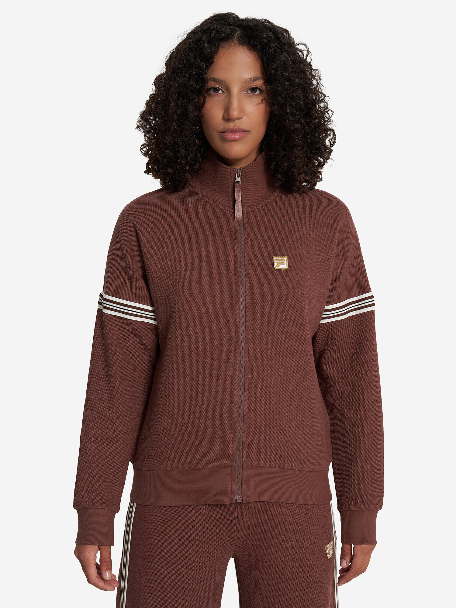 Толстовка Fila, размер 42-44, , темно-коричневый — фото 1