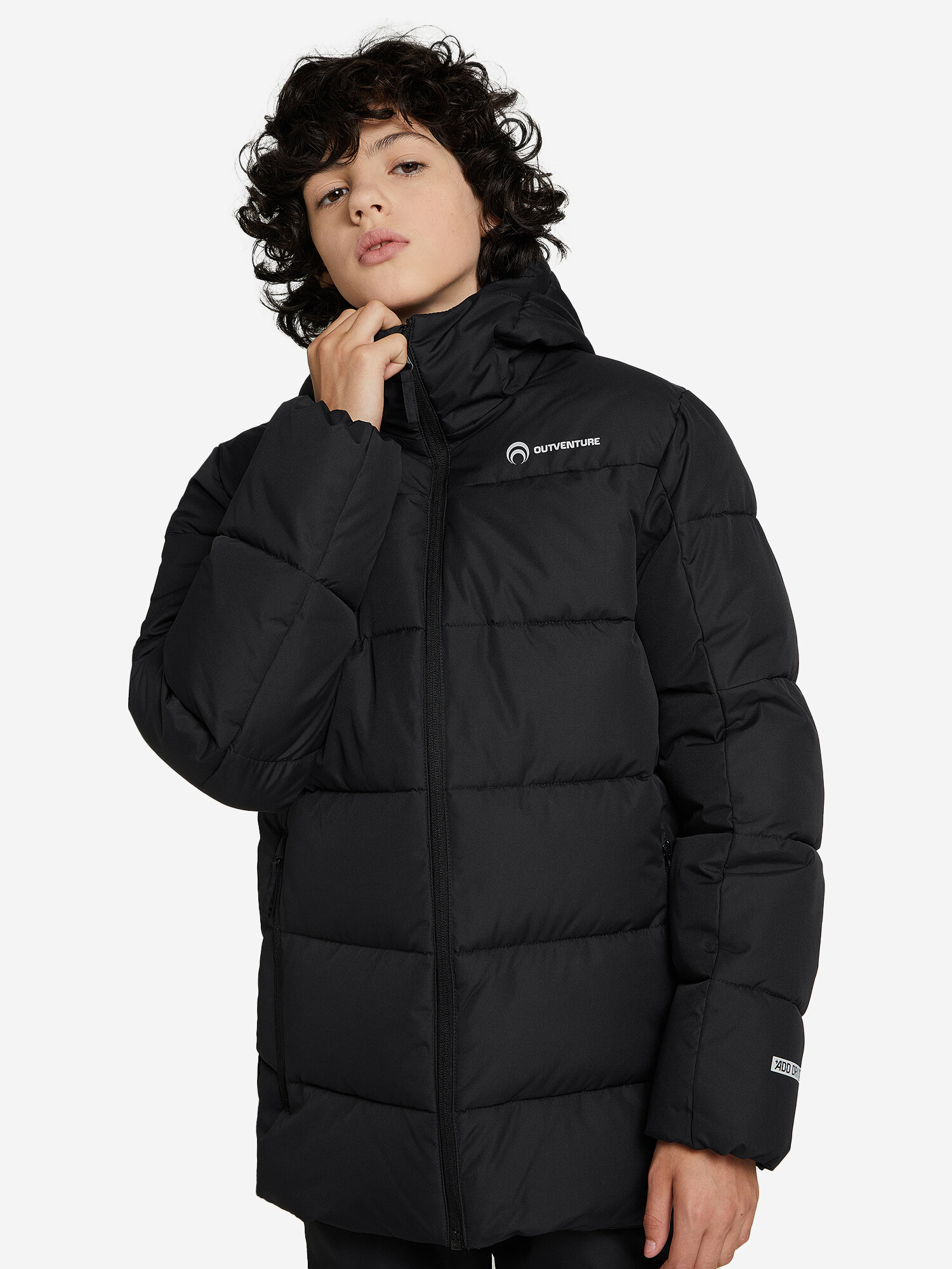 Пуховик OUTVENTURE Active Boys Faux Down Jacket, размер 158/164, черный
