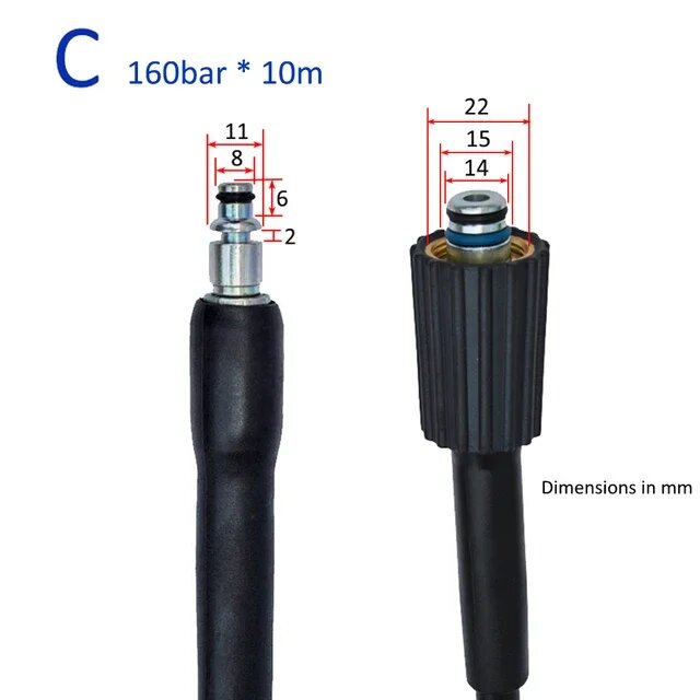 Шланг для мойки высокого давления удлинитель шланга для мойки высокого давления шнур для Bort HAMMER Huter Kohler Daewoo Sterwins For some AR Makita 5 M