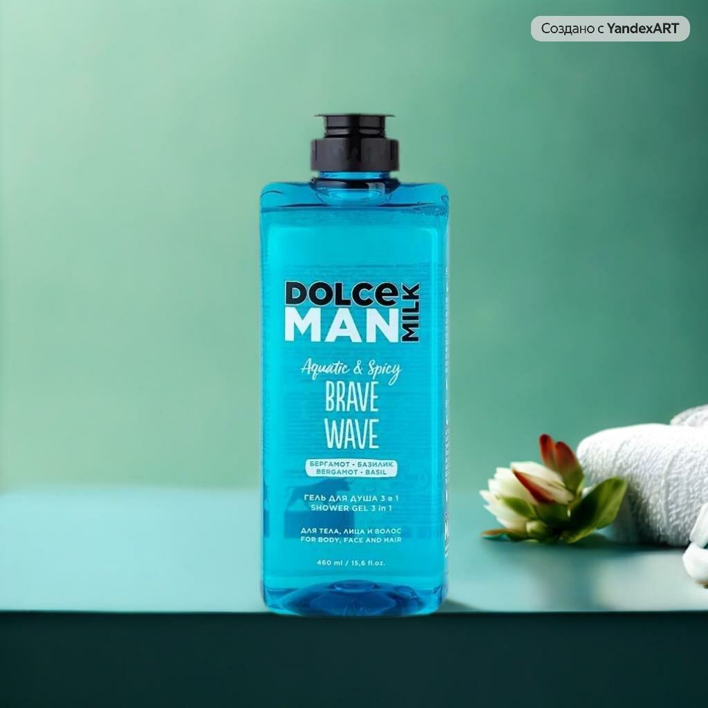 DOLCE MILK Гель для душа 3 в 1 Лихая Волна Brave Wave Man, 460 мл