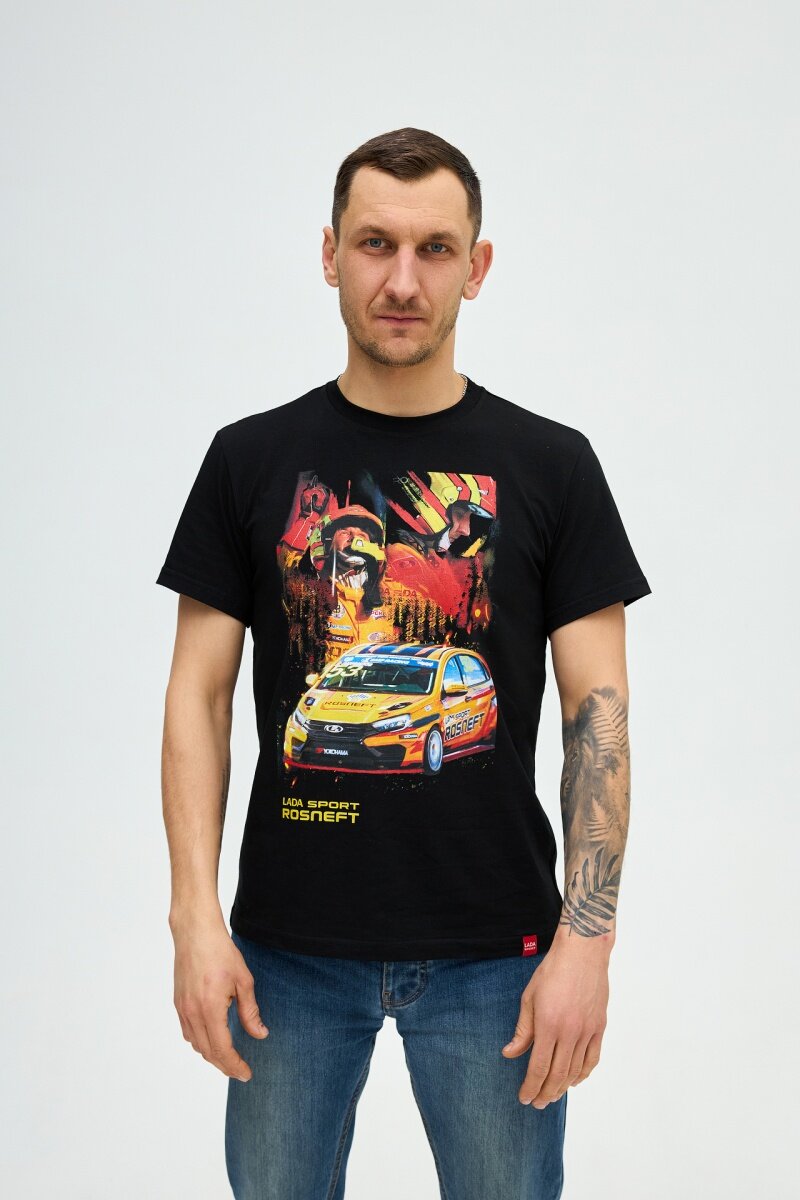 Футболка LADA Sport, размер XXL, черный/черный — фото 1