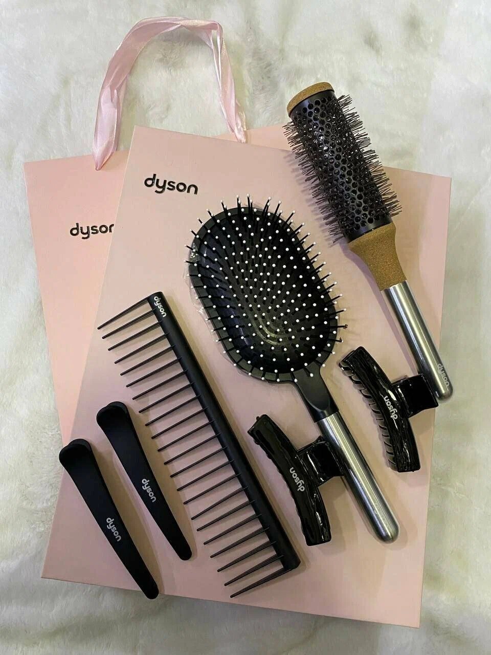 Профессиональный набор расчесок Dyson Styling gift set 7in1 профессиональной укладки Dyson Rose