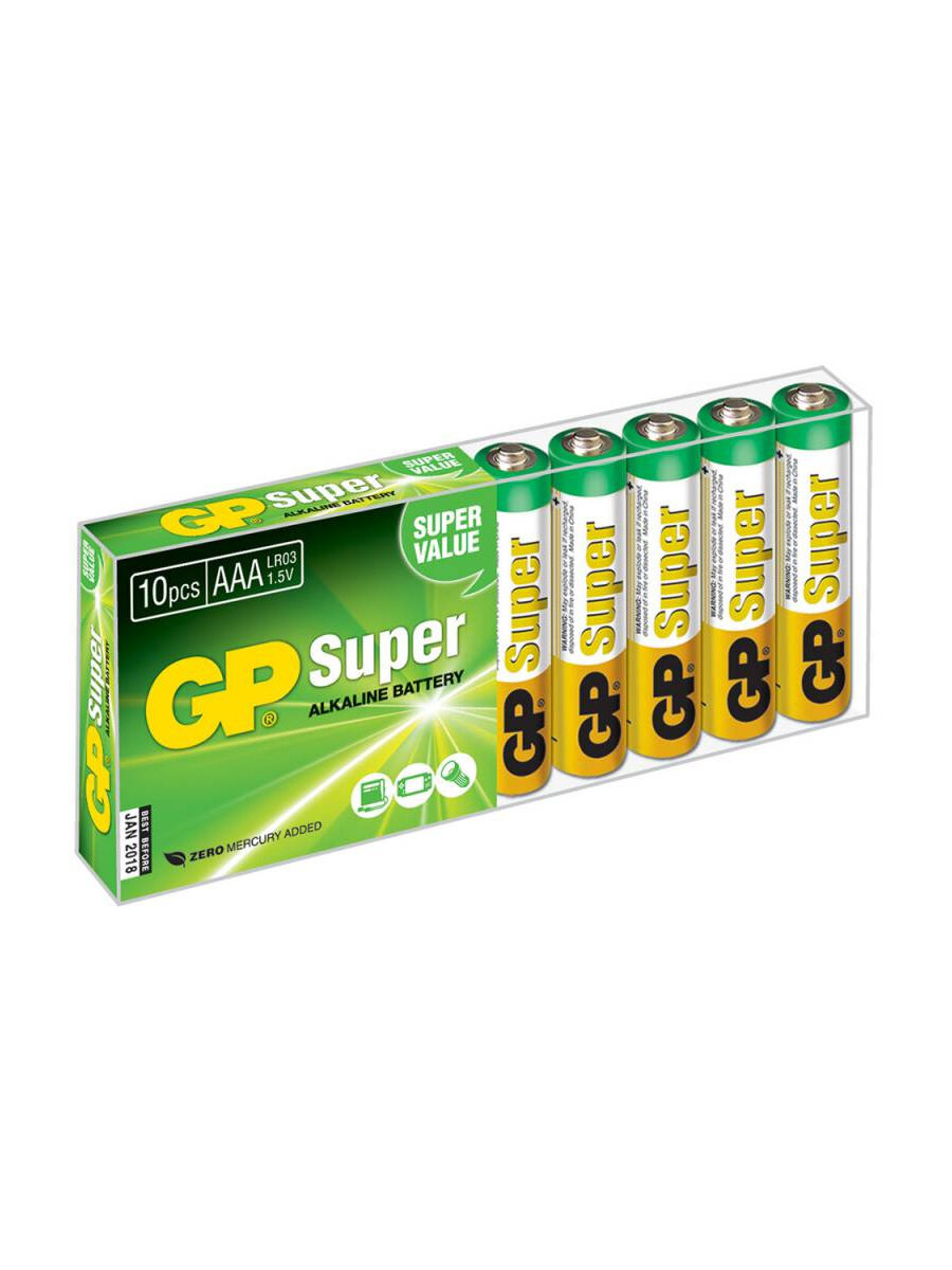 Батарея GP Super Alkaline 24A LR03 AAA (10шт)