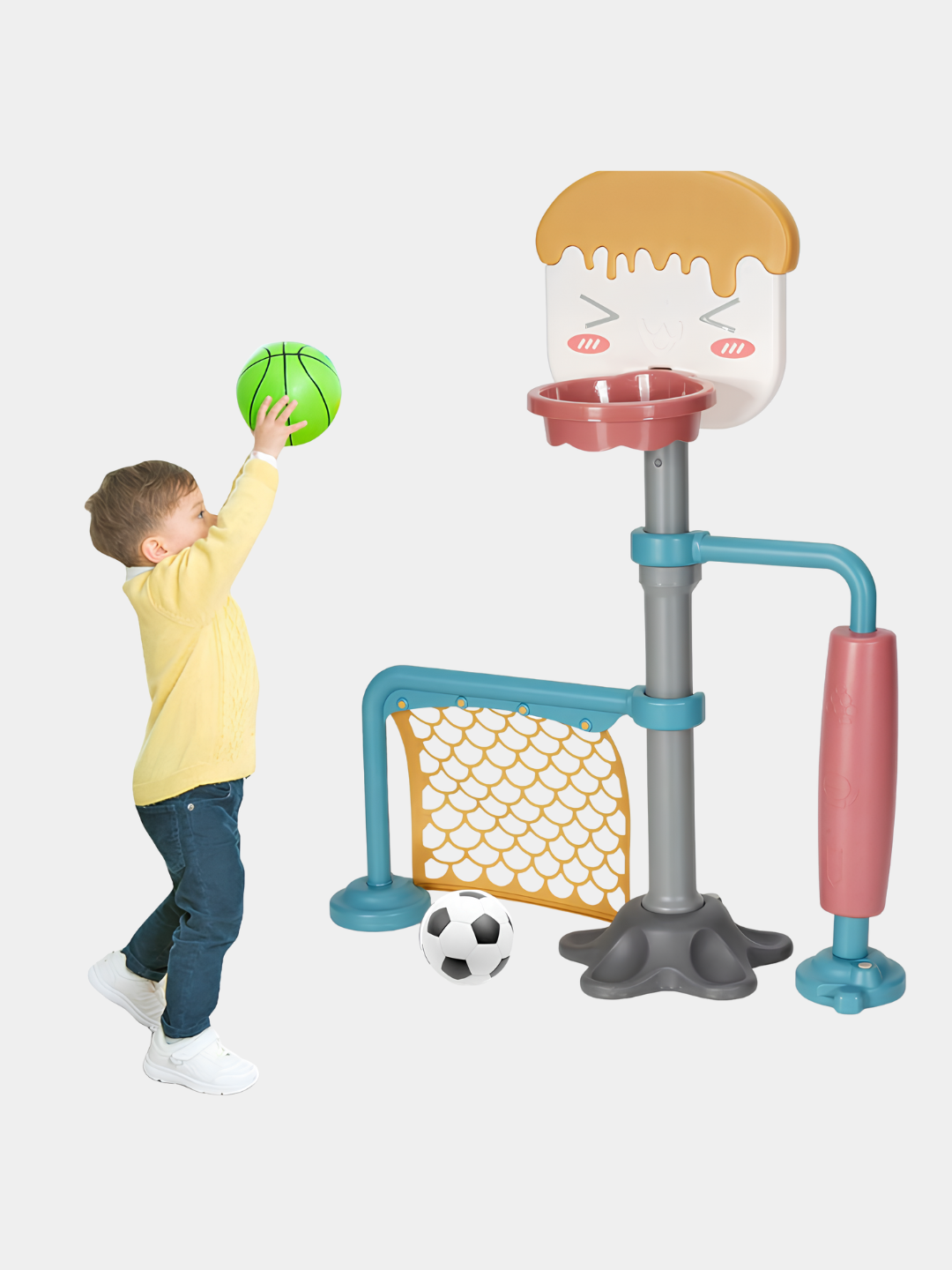 Игровой комплекс горка качели баскетбольное кольцо, детская площадка
