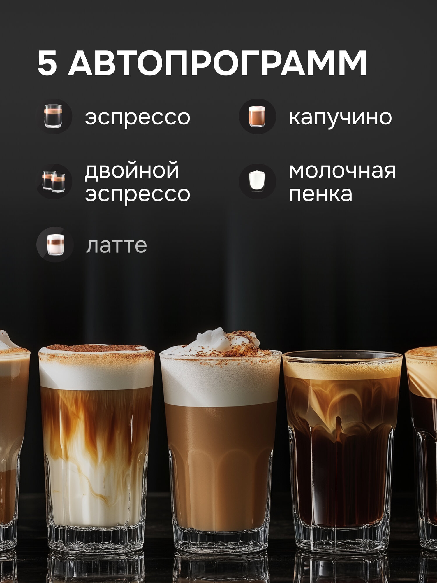 Кофеварка рожковая Zigmund & Shtain ZCM-887, 1500 вт, черный/стальной — фото 1