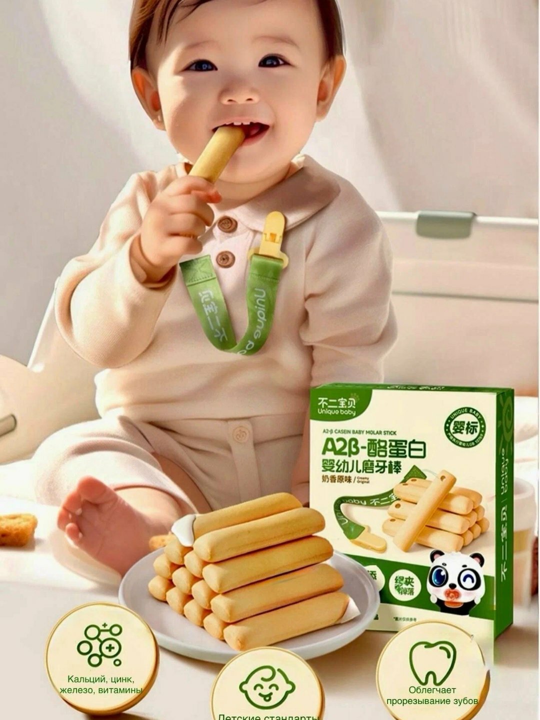 Специальная палочка для облегчения прорезывания зубов у младенцев, 8 штук