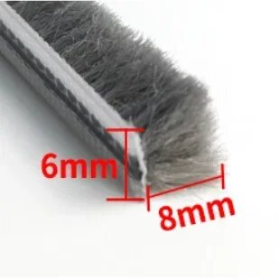 10 м 5/6/7 мм эластичная уплотнительная лента для прямых волос дверной/оконный зазор пенопластовая канавка нейлоновая ворсовая щетка уплотнитель пылезащитная полоса 6 x 8mm
