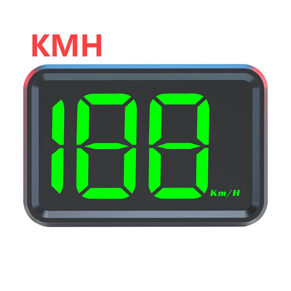 Автомобильный GPS HUD Дисплей с отображением скорости в реальном времени универсальный автомобильный индикатор скорости км/ч спидометр цифровой индикатор скорости Автомобильная электроника KMH Green