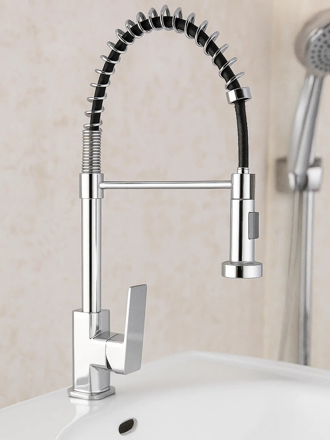 Кухонный смеситель с профессиональным гибким изливом — для удобства и эффективности