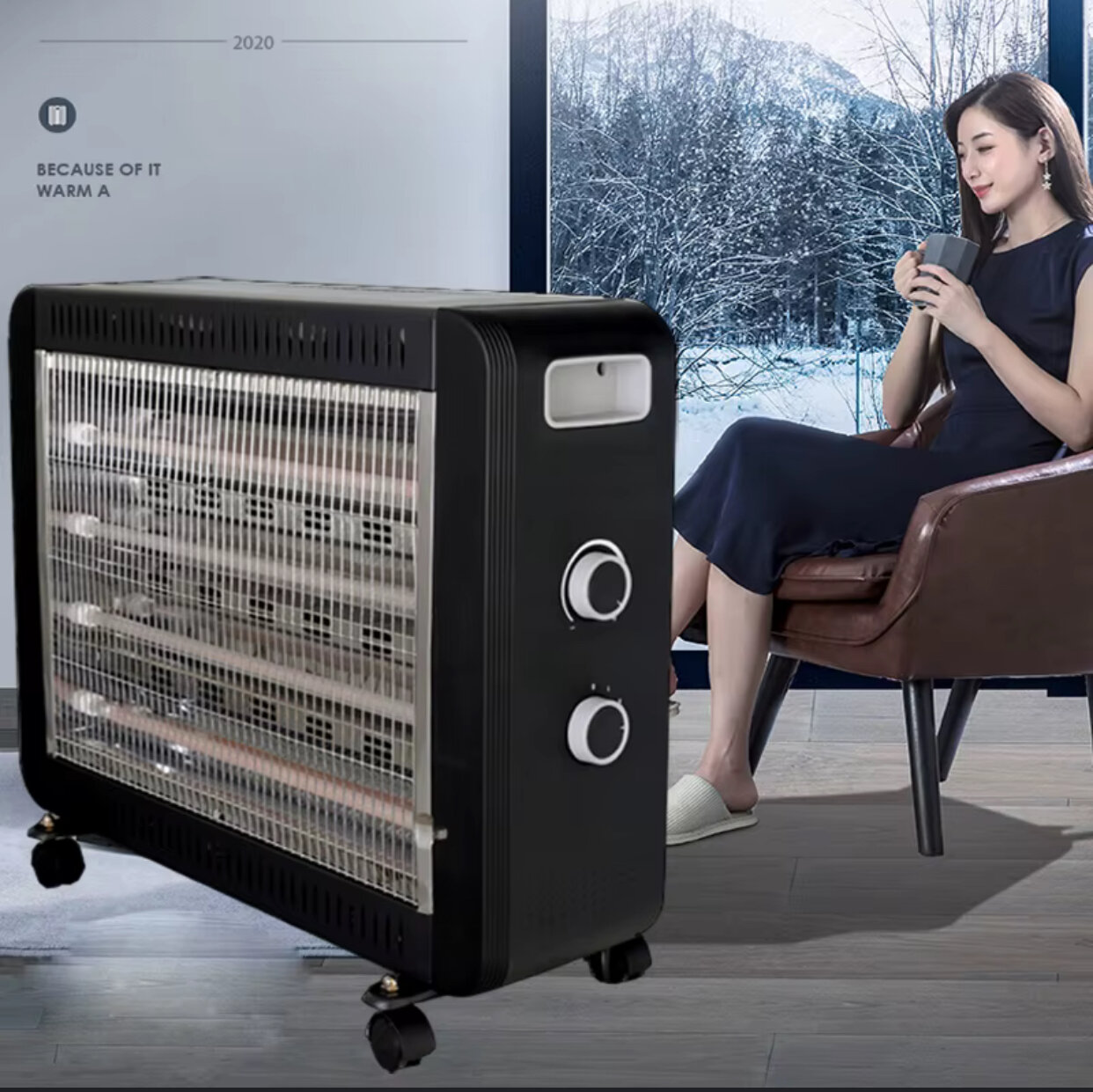 AFSHON - 2200 Вт, электрический обогреватель для осени и зимы, удобный, качественный и доступный!