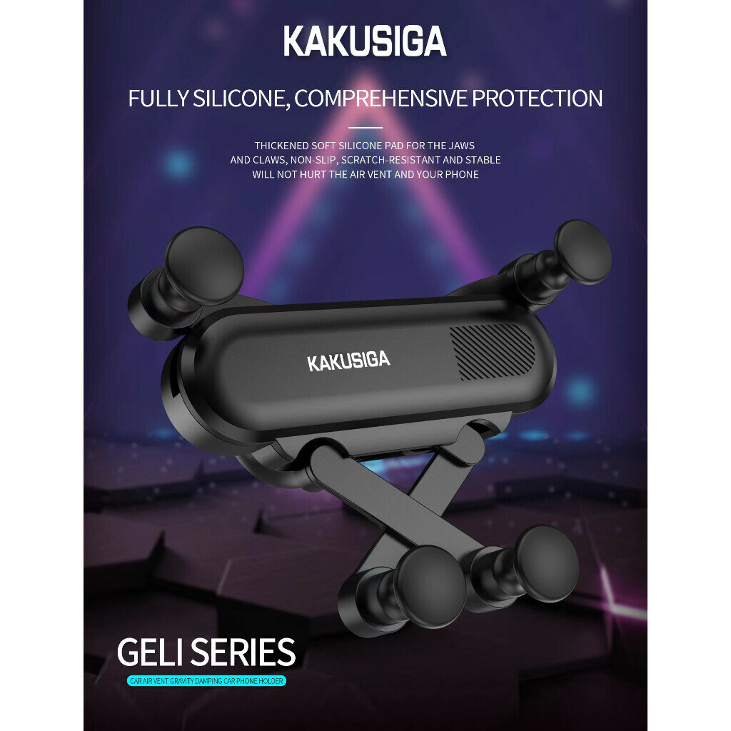 Автомобильный держатель KAKUSIGA KSC-263, для телефона, вращение на 360°, оранжевый