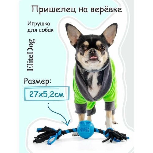 Игрушка для собак комбинированная EliteDog Кость на сцепке бежево-коричневая 16х5см 480₽