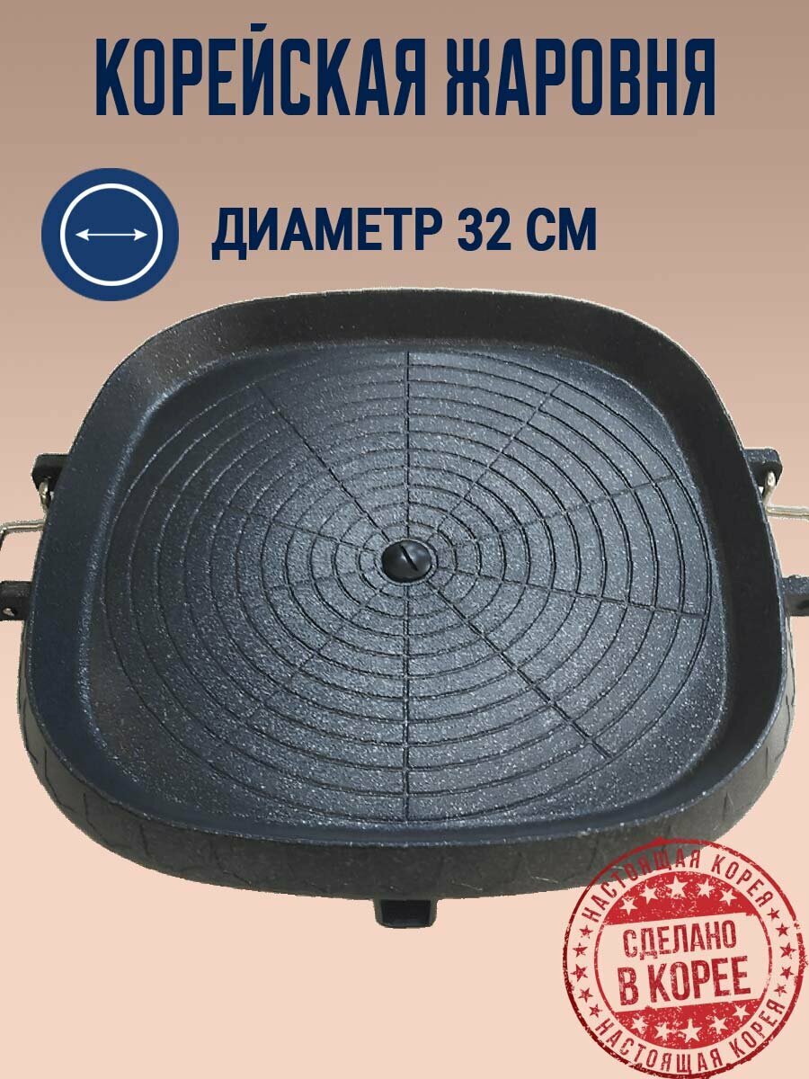 Жаровня Hanaro Square Platinum с равномерным нагревом для газовой плиты