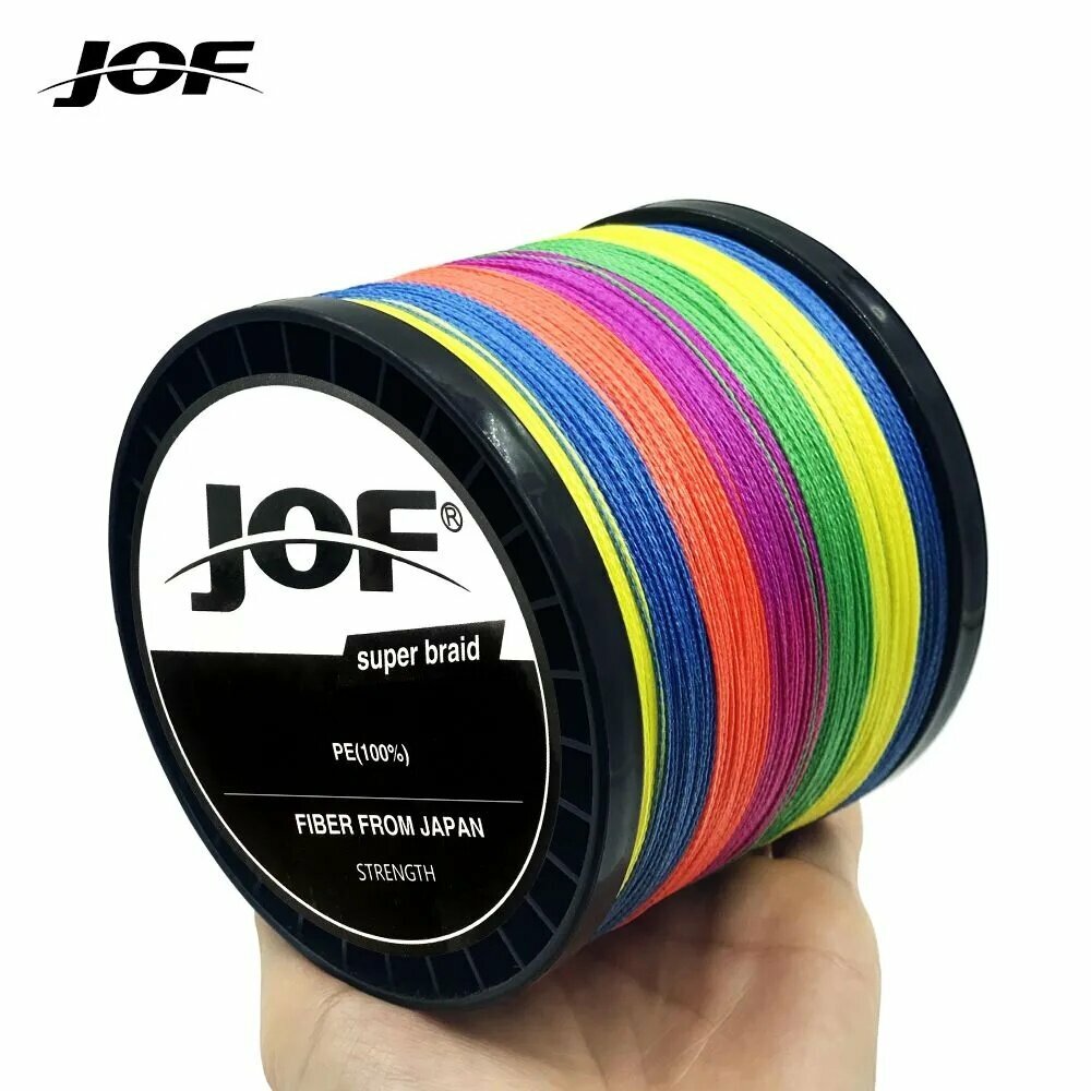 JOF 8 жил плетеный шнур, устойчивый к истиранию, для ловли хищника, 300M 500M 1000M, нагрузка 20-100LB, сверхпрочная