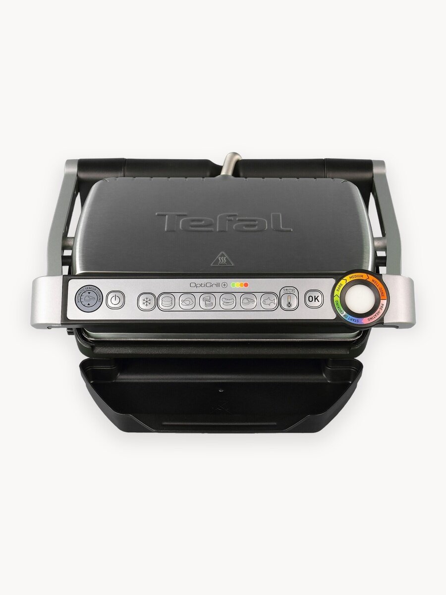 Электрогриль Tefal Optigrill+ GC712D34 6 программ, 2000Вт, индикатор нагрева
