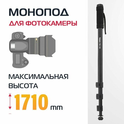 Трипод/монопод Rekam RM-120, черный штатив трипод rekam mobipod e 120 черный [1212007003]