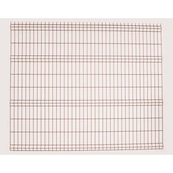 фото 3D панель ЭКО для забора 2.0x2.5 оцинкованная сталь коричневый