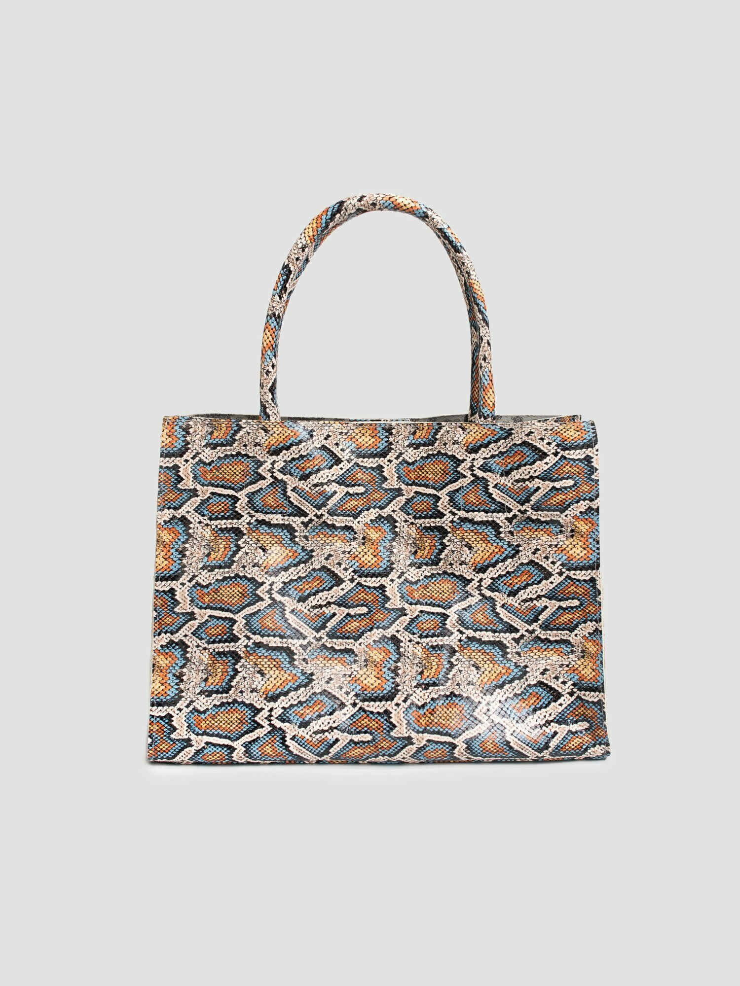 Сумка тоут Reversal, фактура под рептилию, мультиколор