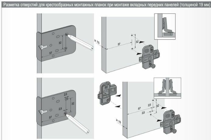 Комплект разметочных шаблонов Hettich / Для петель BlueJig / Для петель и стяжек MultiBlue — фото 1