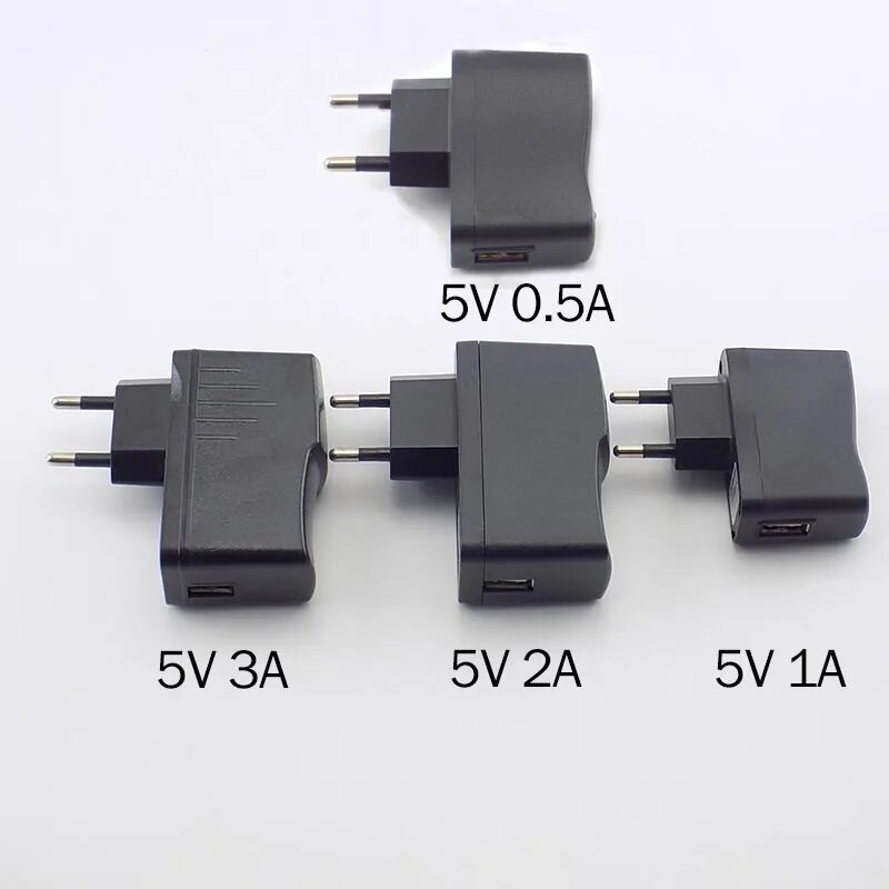 5 В 0,5 А 1 А 2 А 3 А Зарядное устройство Micro USB Зарядка от переменного тока в постоянный Универсальный USB-адаптер питания Выход 100 В-240 В Power Bank для телефона, 5V 0.5A, US plug