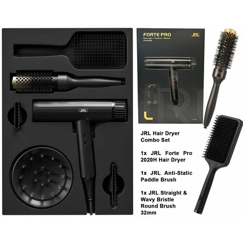 Профессиональный фен Jrl Forte PRO FP2020H черный 2 расчёски в комплекте Русская вилка Лимитированная коллекция 2250000₽