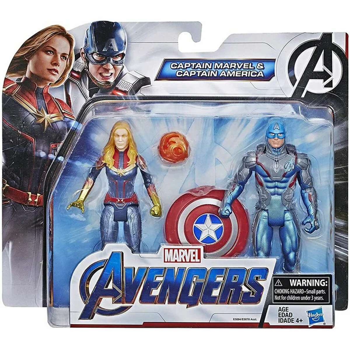 Hasbro Marvel Avengers Captain Marvel And Captain America / Детский набор кукол Марвел Мстители герой, Марвел