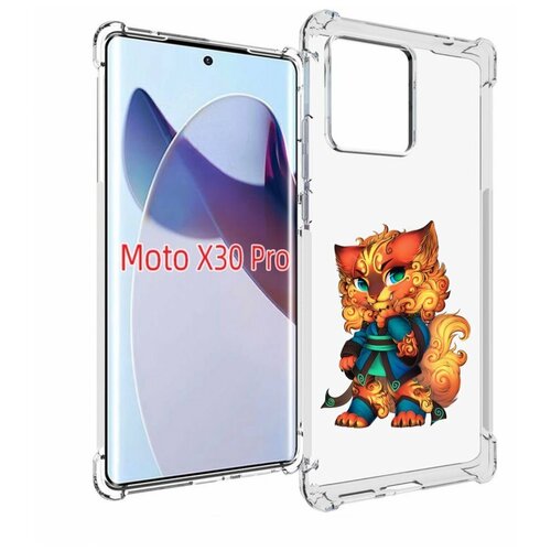Чехол MyPads золотой-кот для Motorola Moto X30 Pro задняя-панель-накладка-бампер